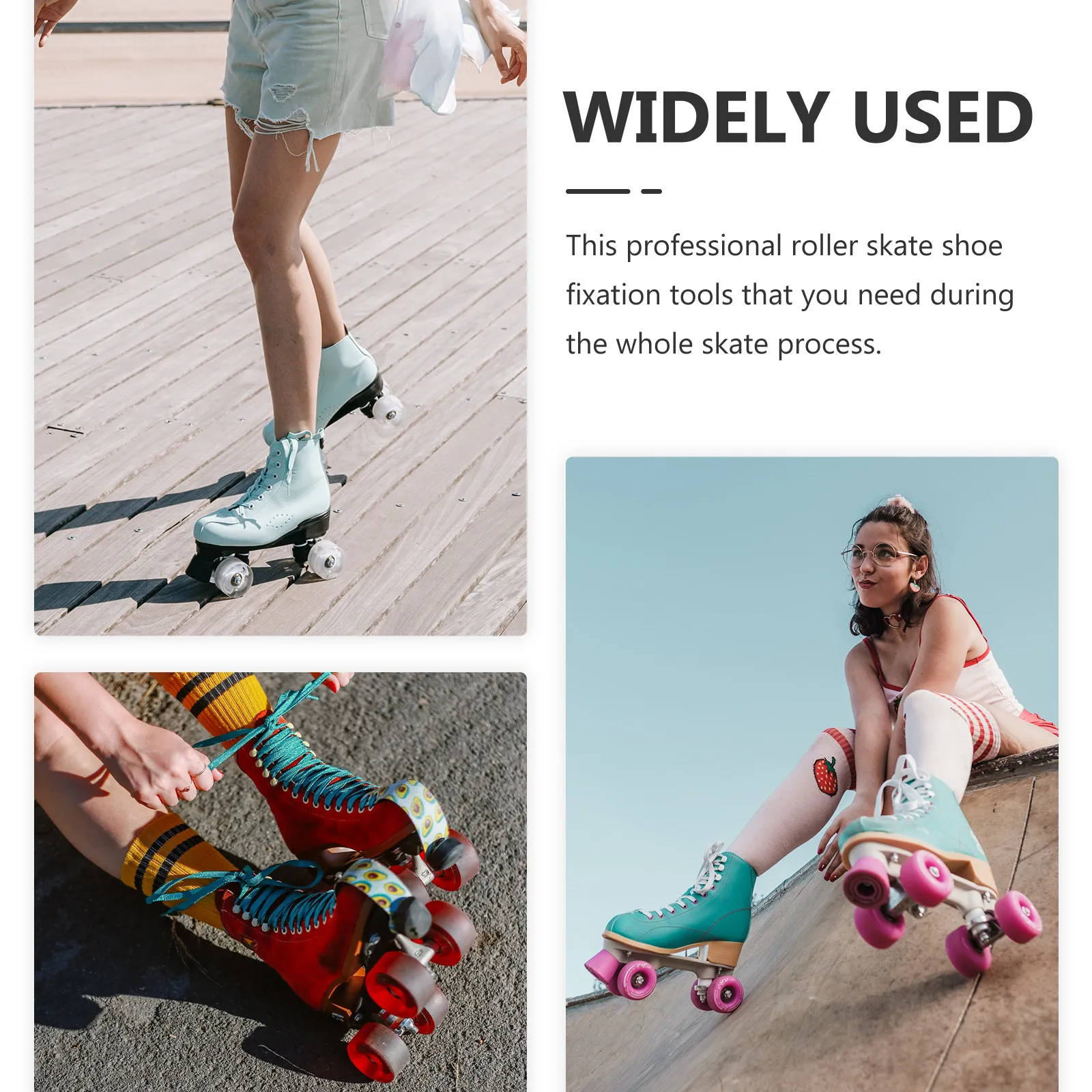 2pcs Roller Skate Buckle Straps Replacement For Skating Shoes Durable Plastic Fixing Strap With Screws Anti-Slip Roller Skating view 5