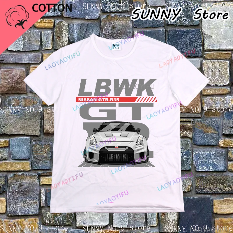 Japanese JDM  T-shirt Men's Harajuku T-shirt Unisex Hip Hop  JDM Car Print Harajuku T-shirt