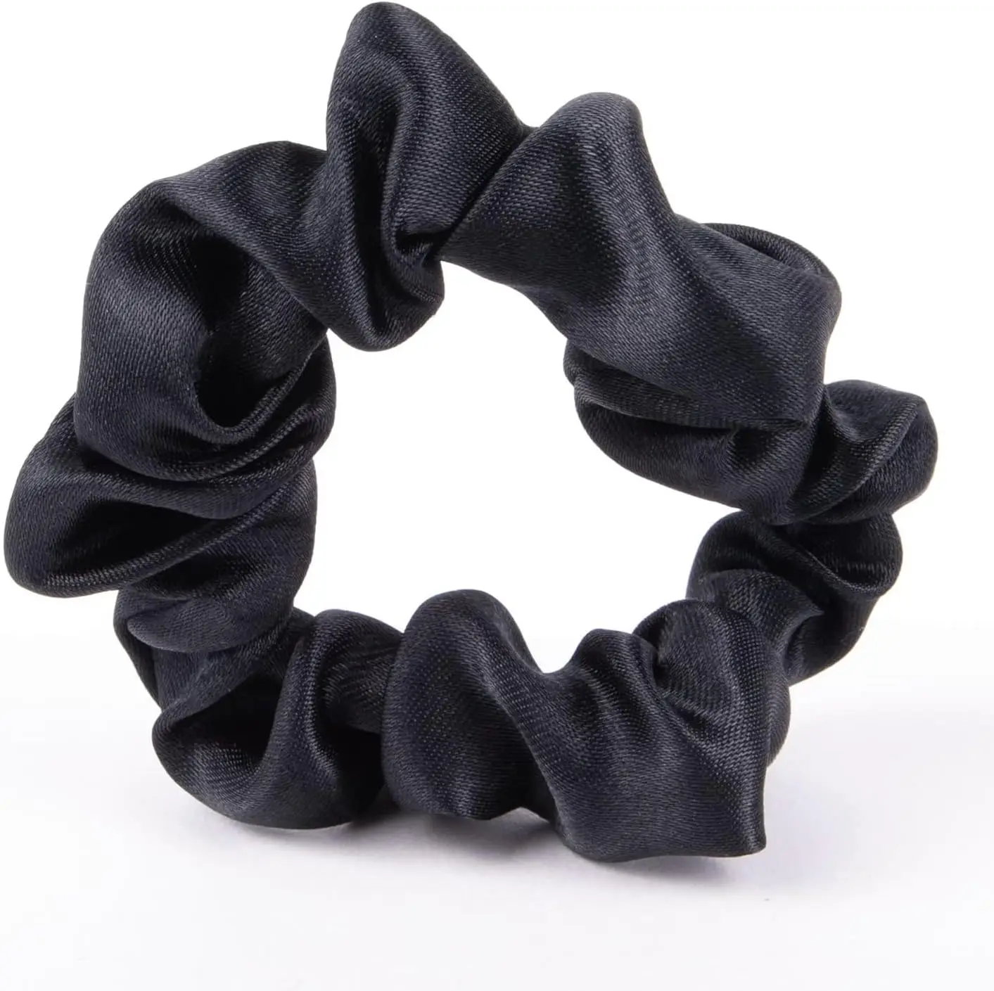

Elegant Satin Hair Ties – Frizz-Free, Gentle Hold, No Damage – Black, 8-Pack, Ideal for Thin to Normal Hair
