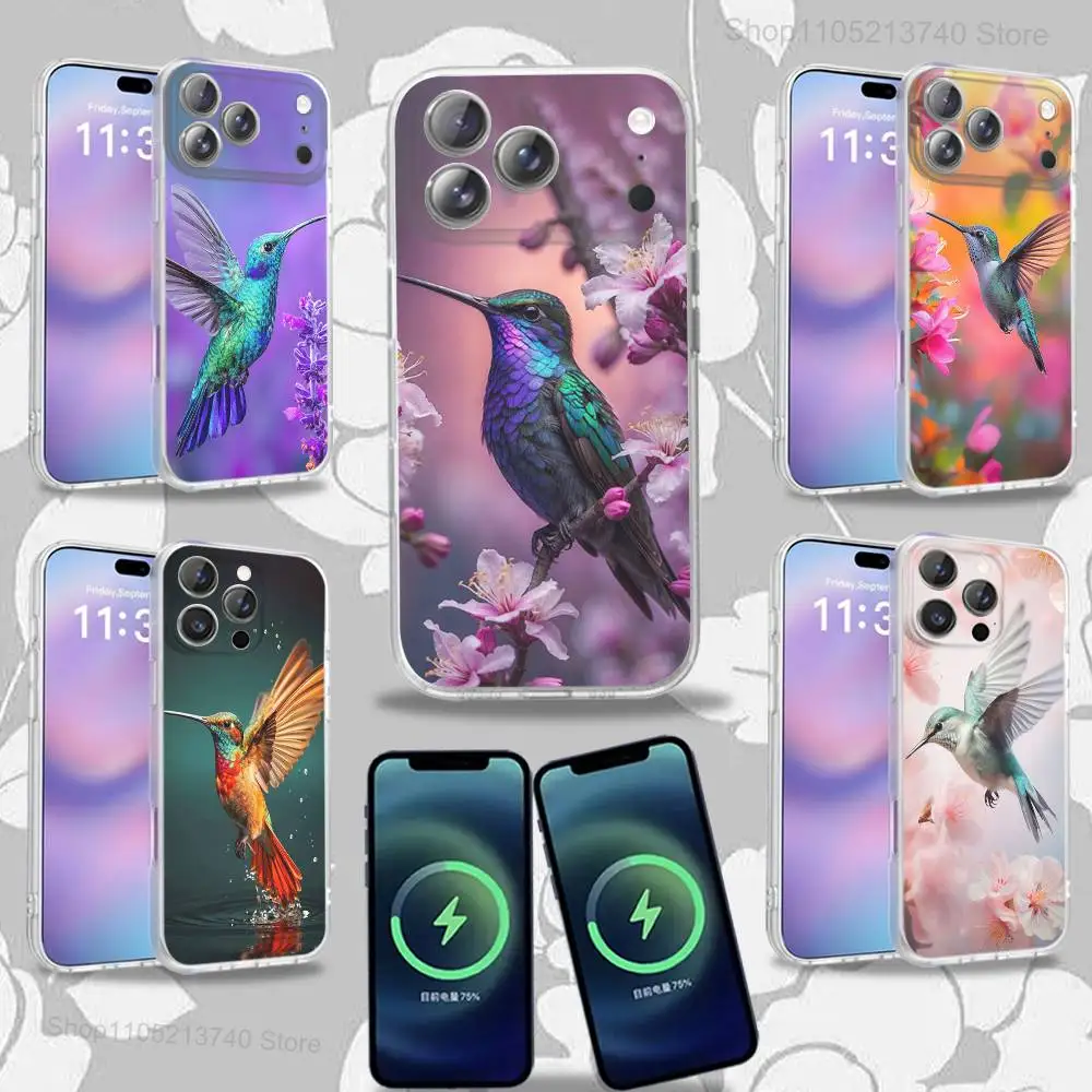 

H-Humming animal B-birdS Phone Case For iPhone 15,12,11,14,13,17,16,Plus,Air,Pro,Max,E,Mini for Magsafe Magnetic Frosted