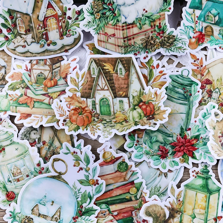 20PCS warm winter Stickers Crafts And Scrapbooking stickers book Student label Decorative sticker DIY Stationery