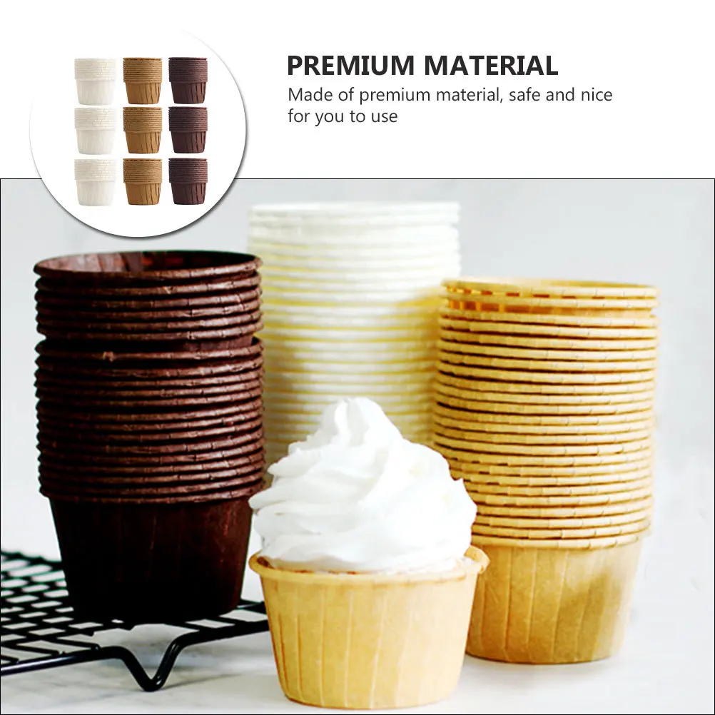 

150Pcs Muffin Paper Cups Heat-Resistance Oil-Proof Baking Cup for Bakery Dessert Decoration Cup Liner Cupcake Liner