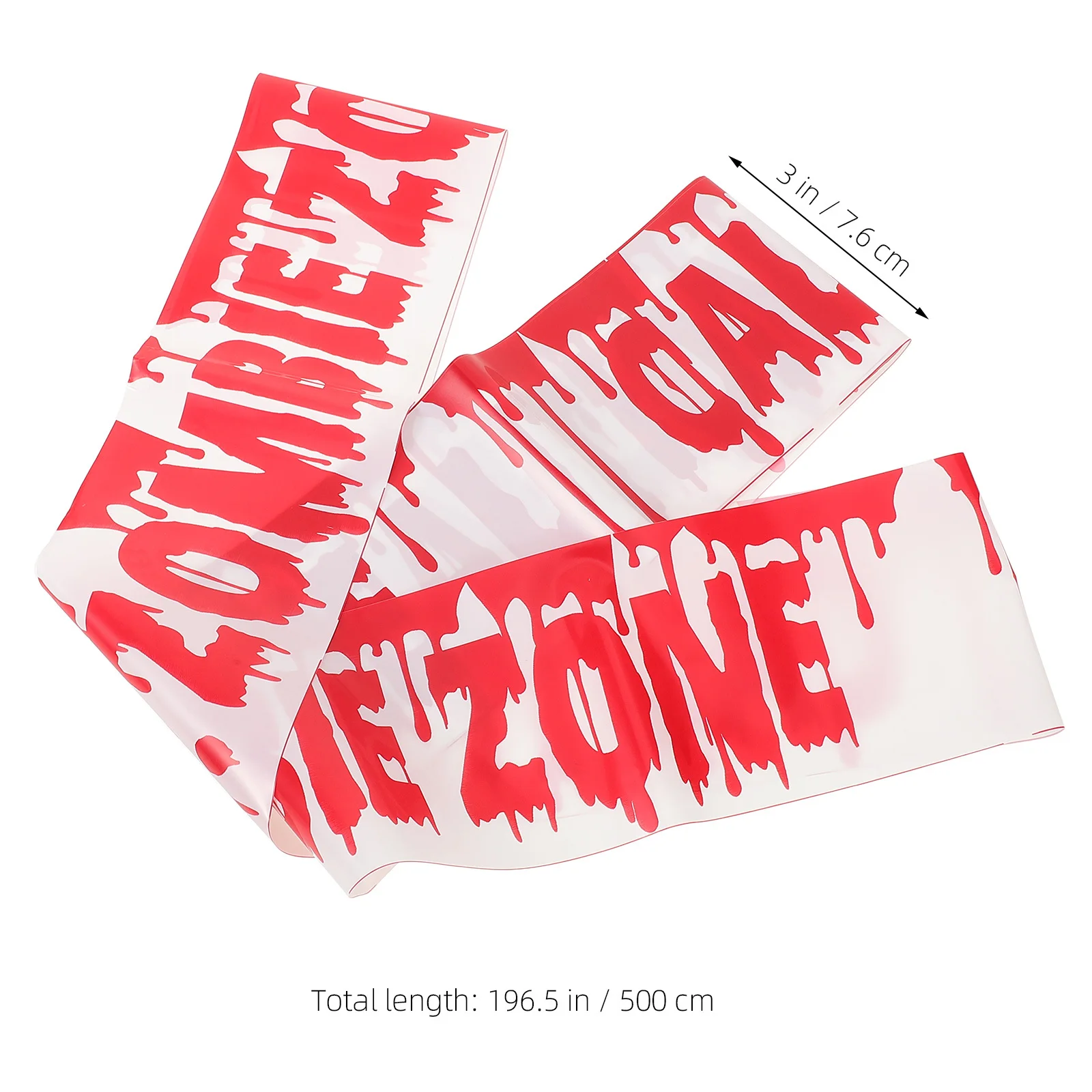 

2Pcs Spooky Warning Line Bloody Prop for Halloween Decorations Creepy Indoor Outdoor Party Haunted House Ribbon Bands