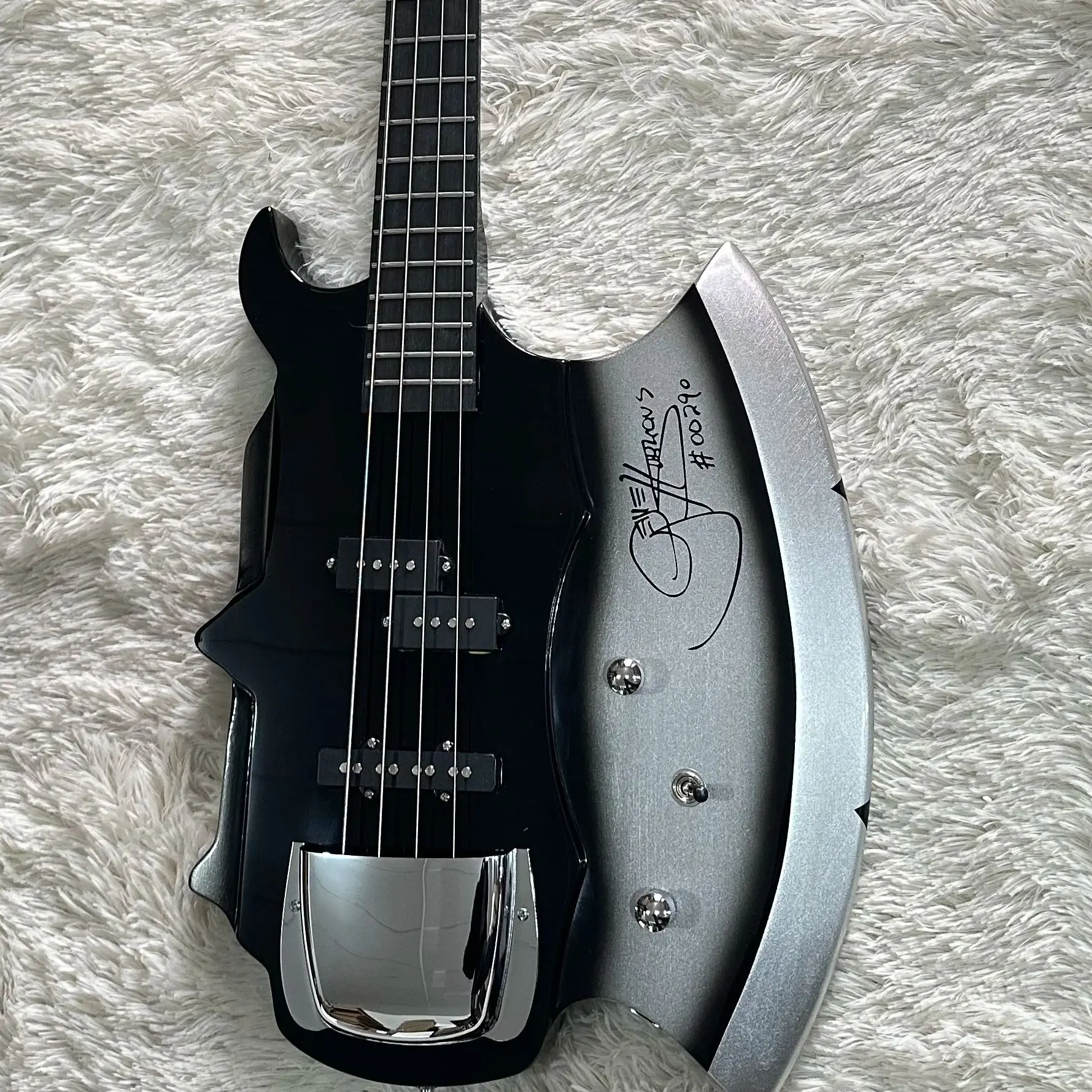 شحن مجاني فأس باس جين سيمونز 4 سلسلة الغيتار الكهربائي روزوود فريتس الأسود هدية عيد الميلاد #1