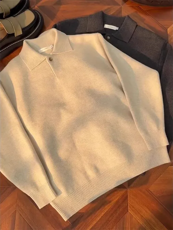 

Men's Long Sve Knitwear Casual Sle Spring Faion Soft Polyester Fiber Outerwear Inner Match Comfortable Sweatirt