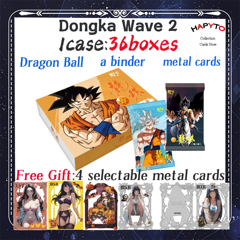 

2024 Newest Dongka Dragon Ball Wave 2 Collection Cards Goku Kakarotto Booster Box ACG CCG TCG Hobbies Chrismas Gift