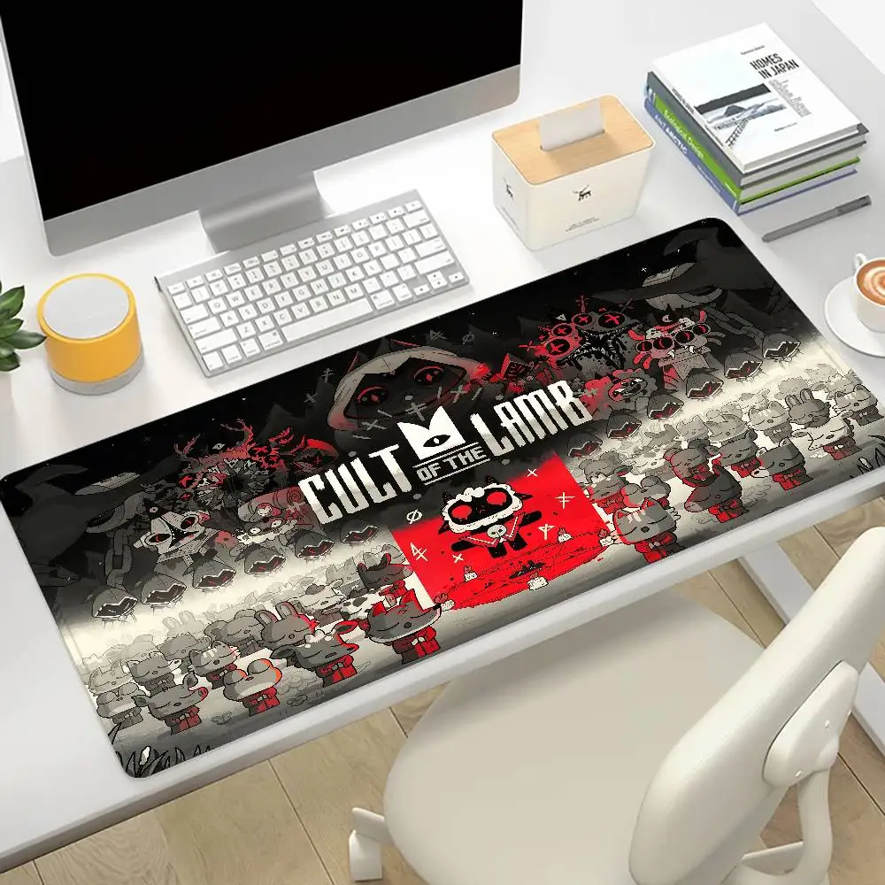 C-Cult Of The L-Lamb Mouse Pad Large Rubber Keyboard Mouse Carpet Anti-slip Gamer Mouse Pad Laptop HD PC Carpet Mousepad Kawaii