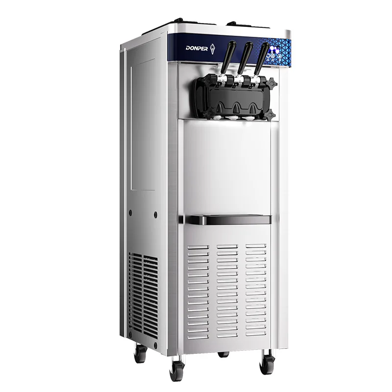 

Ice cream machine Commercial Automatic vertical ice cream machine Soft ice cream Sundae desktop three-color cone machine