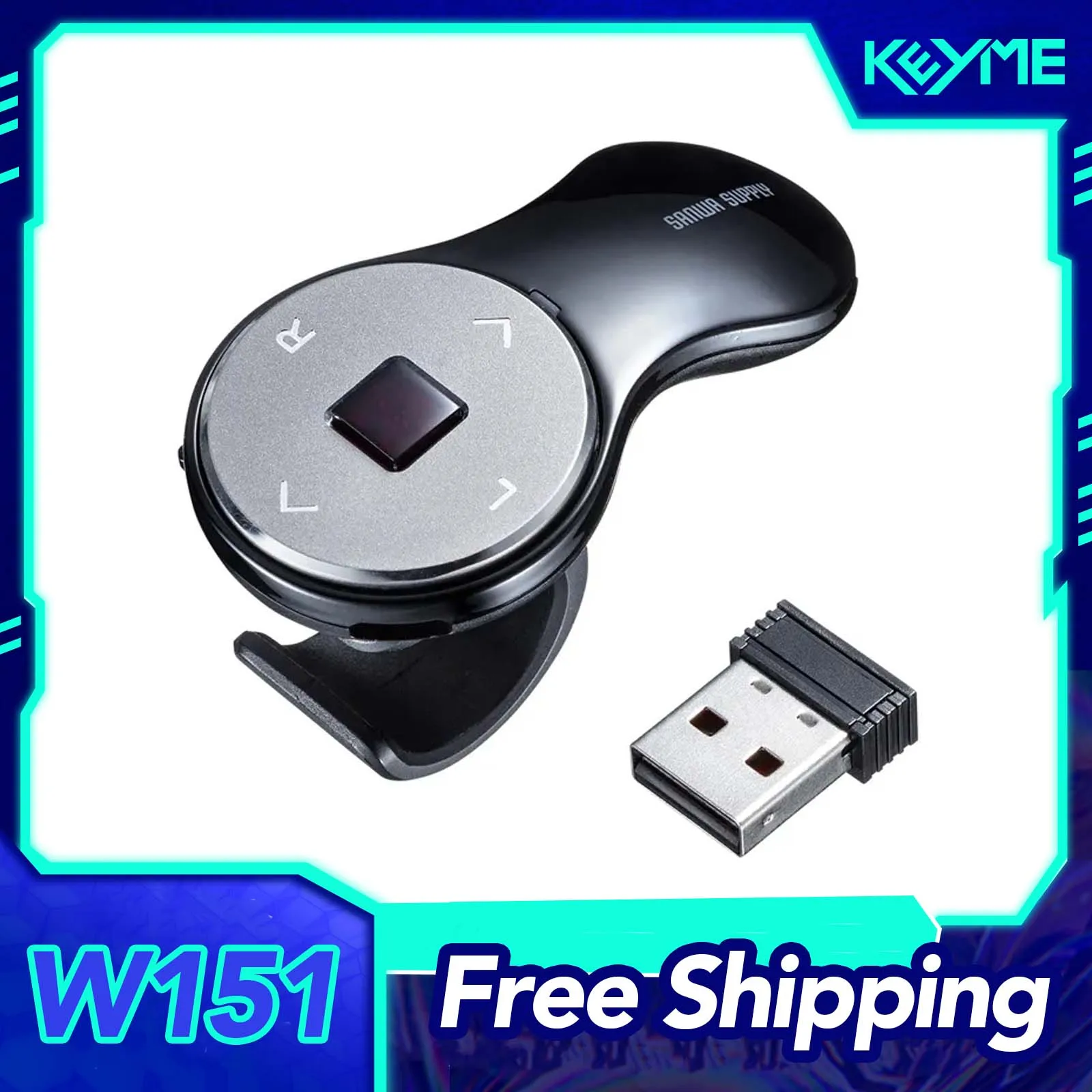 

Sanwa Supply W151 Ring Mouse Dual Mode Mini Charging Mouse Customized Wireless Bluetooth Portable Office Mouse Gifts