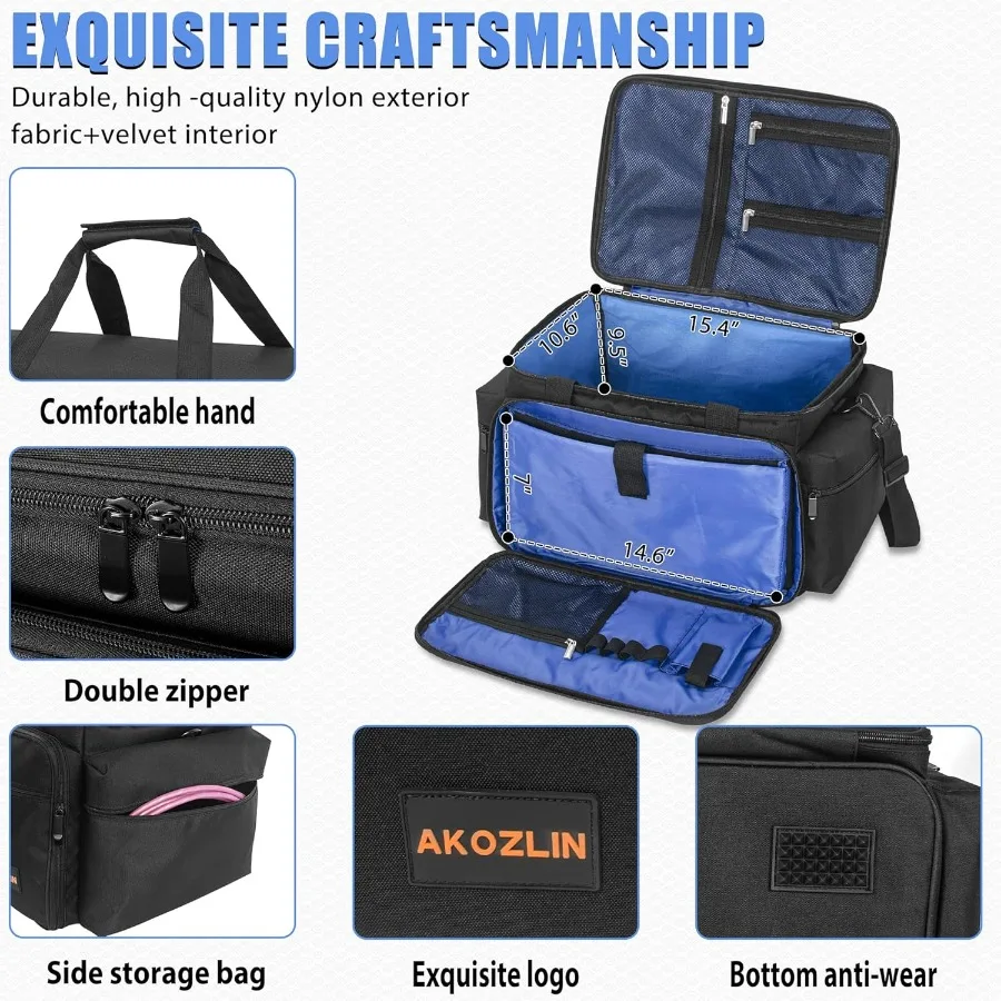 Borsa per cavi con divisori staccabili per accessori per strumenti audio DJ Gear