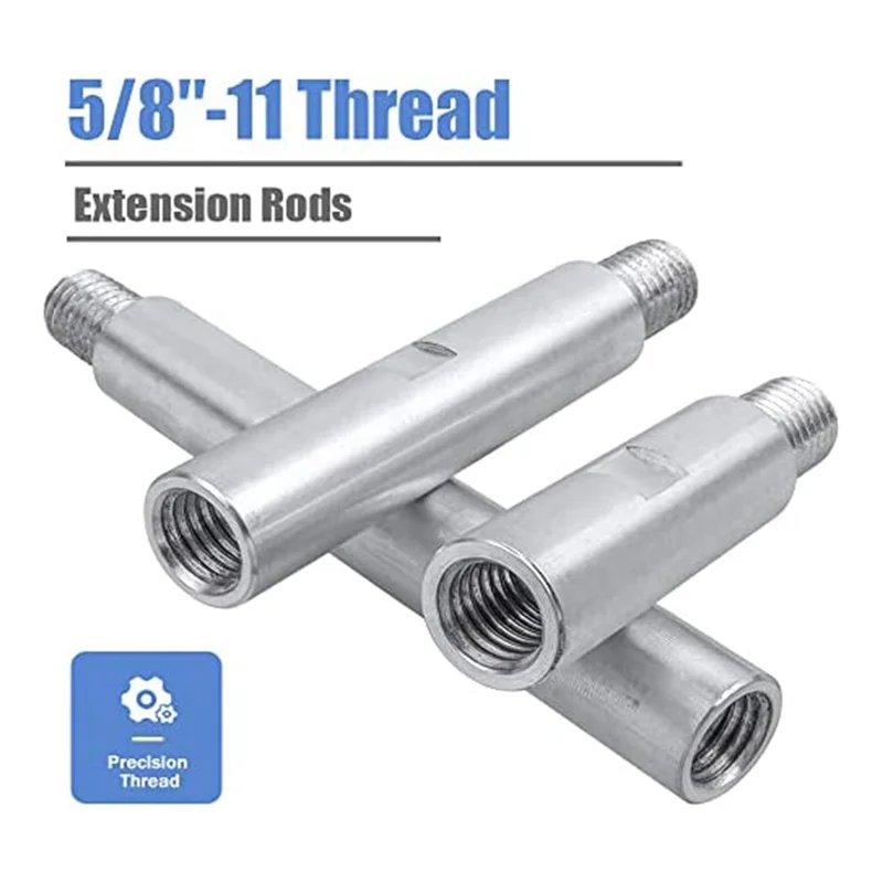 Abjs conjunto de bielas de extensão de moedor de ângulo, 3 peças, 5/8 em 11, extensão de placa de almofada de apoio de rosca para Polisher-3In/4In/5,5In