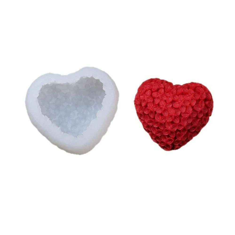Nouveau thème d'amour Silicone bougie moule 3D amour fleur bricolage moule Kit résine coeur coeur savon moule saint valentin