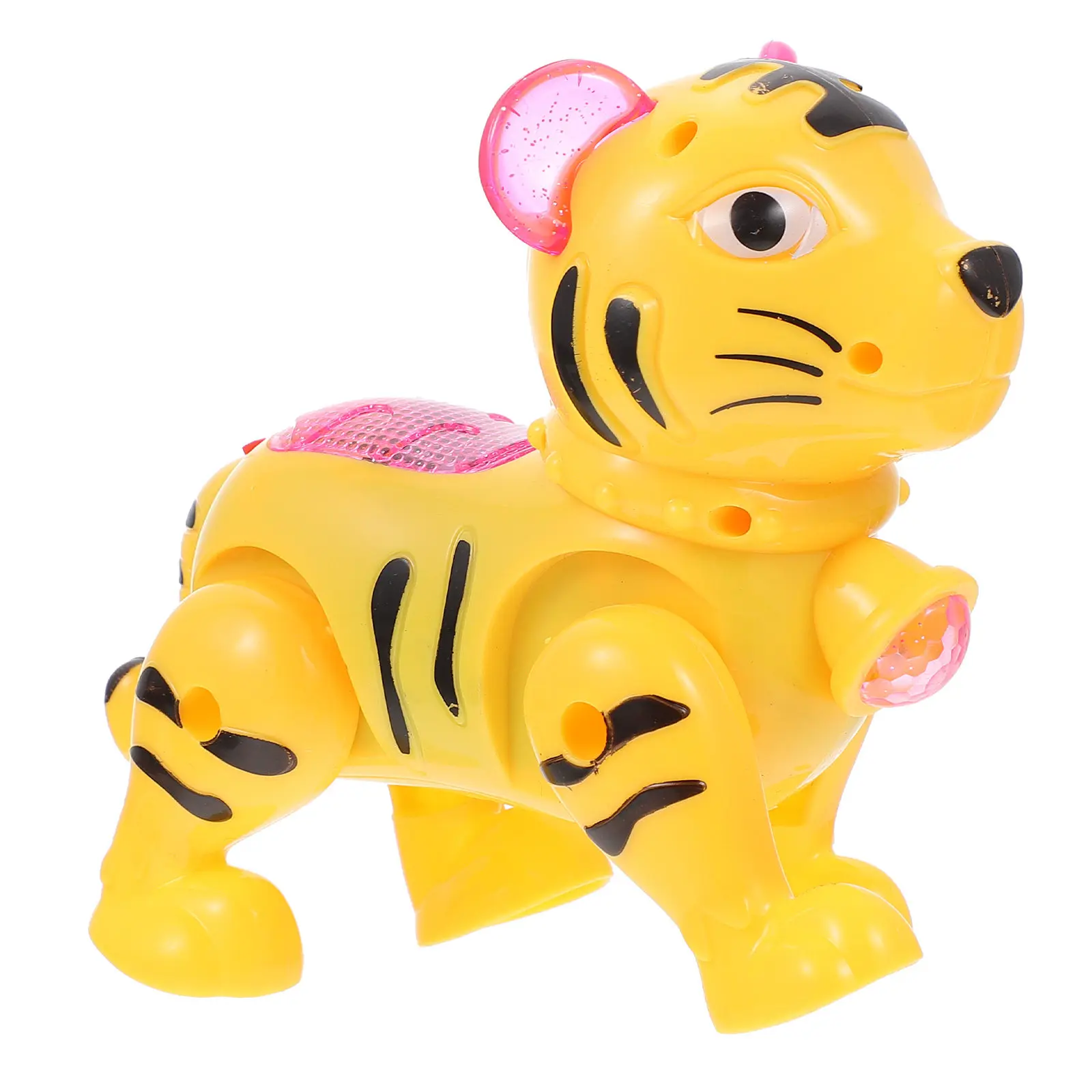 

Electric Walking Tiger Plaything Pulling Musical Cartoon Projection Luminous Interactive Children's Gift Toy Tiger Walking Toy