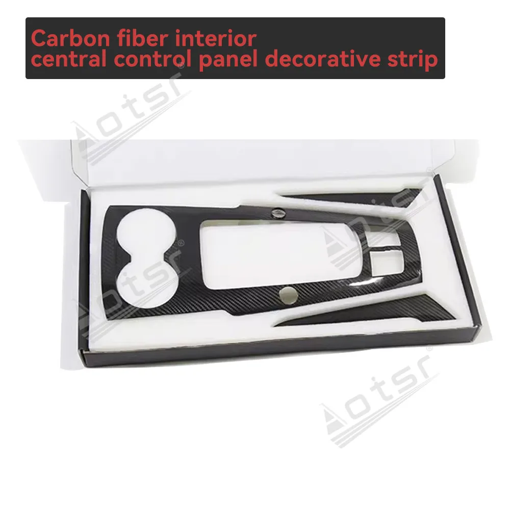 

The Car Accessories For Audi A3 2014-2020 Real carbon fiber Central control panel decorative strip Auto modification parts