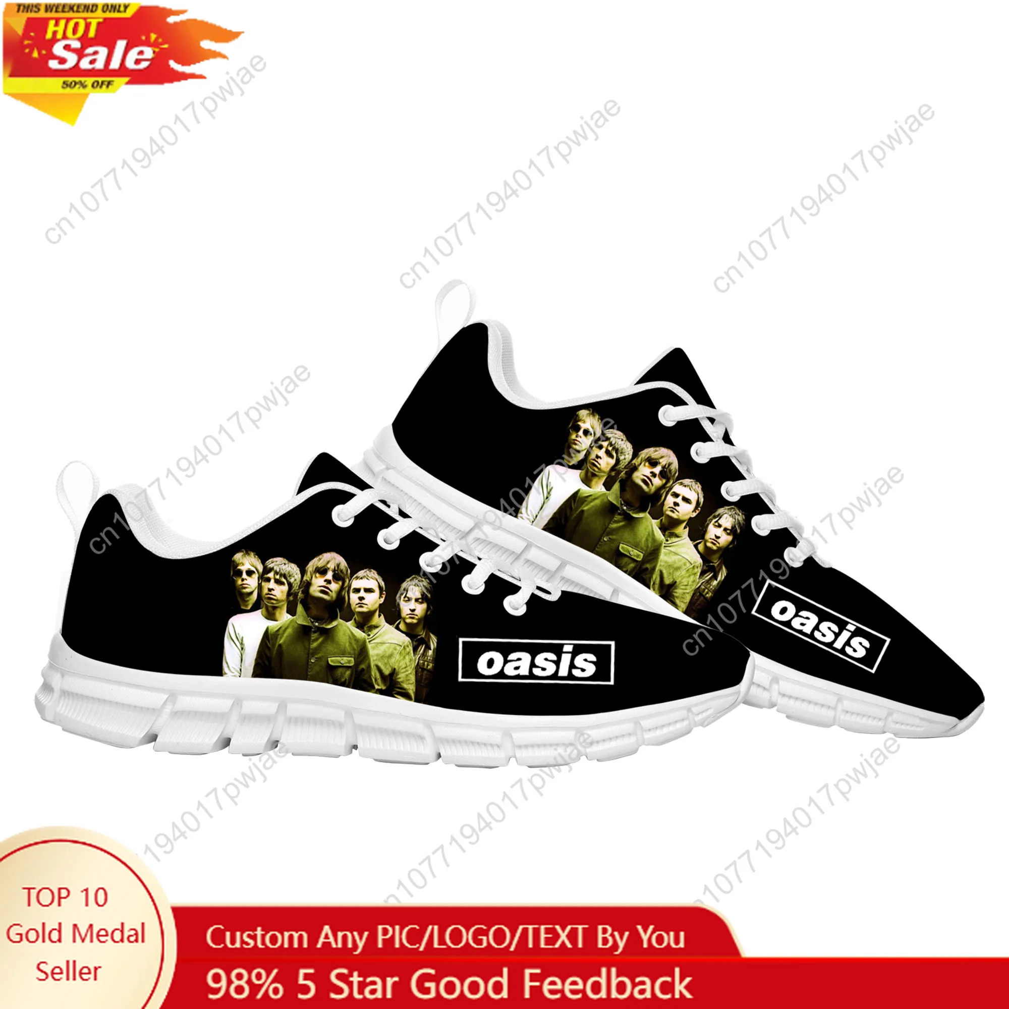 

Oasis Rock Band Sports Shoes Mens Womens Sneakers Lightweight Fashion Casual Hiking Sneaker Custom Built Shoes