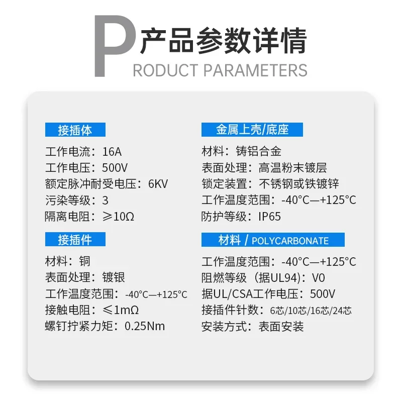 Heavy Duty Connector Hdc-He-Higher Base Surface Mount Onderste Shell Met Stofkap Hot Runner Plug Socket