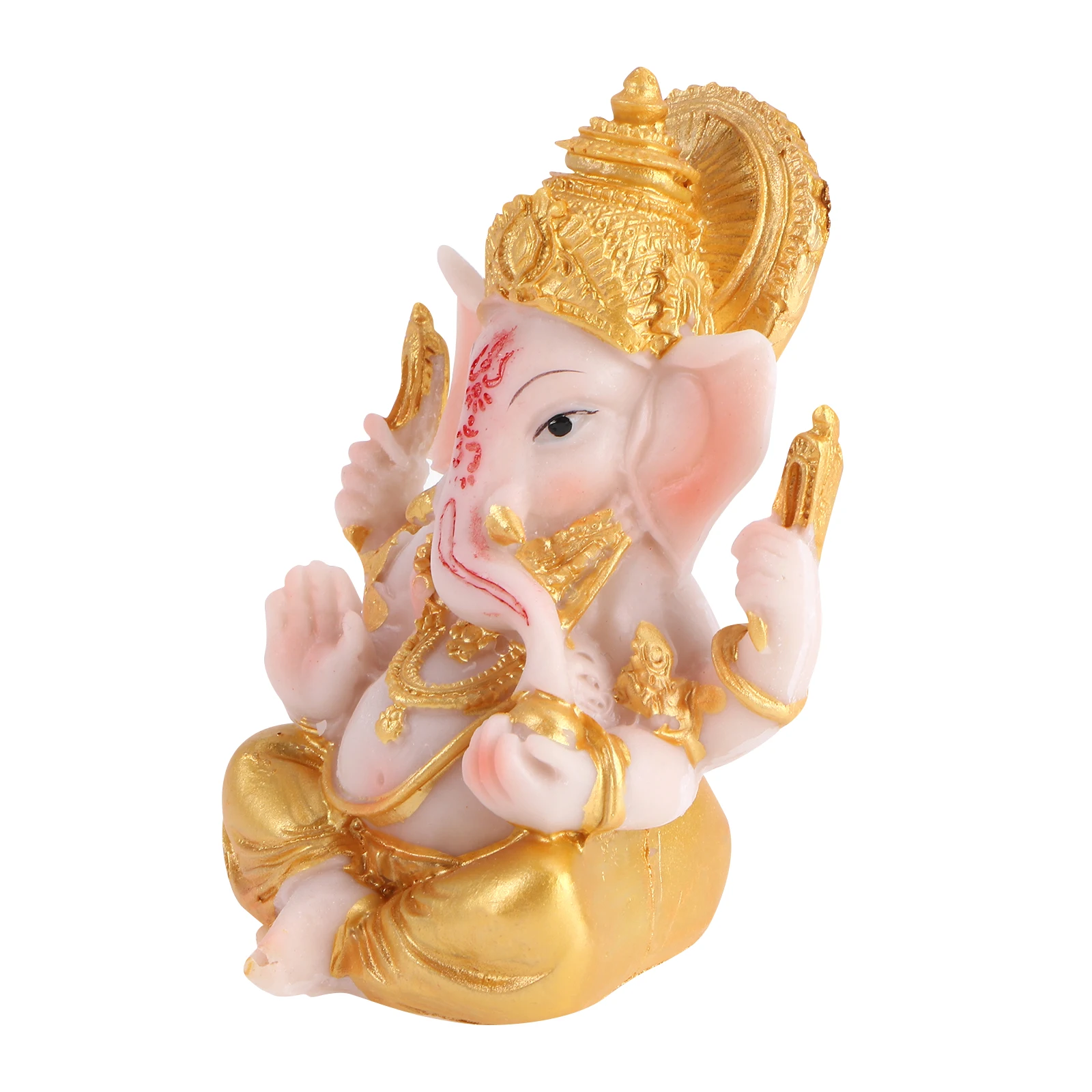 

Resin Elephant God Statue for Home Decor Desktop Bookcase Shelf Dining Table Wealth Luck Elegant Art Decoration Sculpture