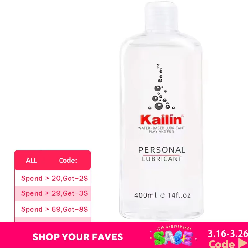 Kailin น้ำมันหล่อลื่นสำหรับร่วมเพศ400มล. สินค้าหล่อลื่นสำหรับผู้ใหญ่เซ็กทอยเกย์กระตุ้นทวารหนักสำหรับผู้หญิง