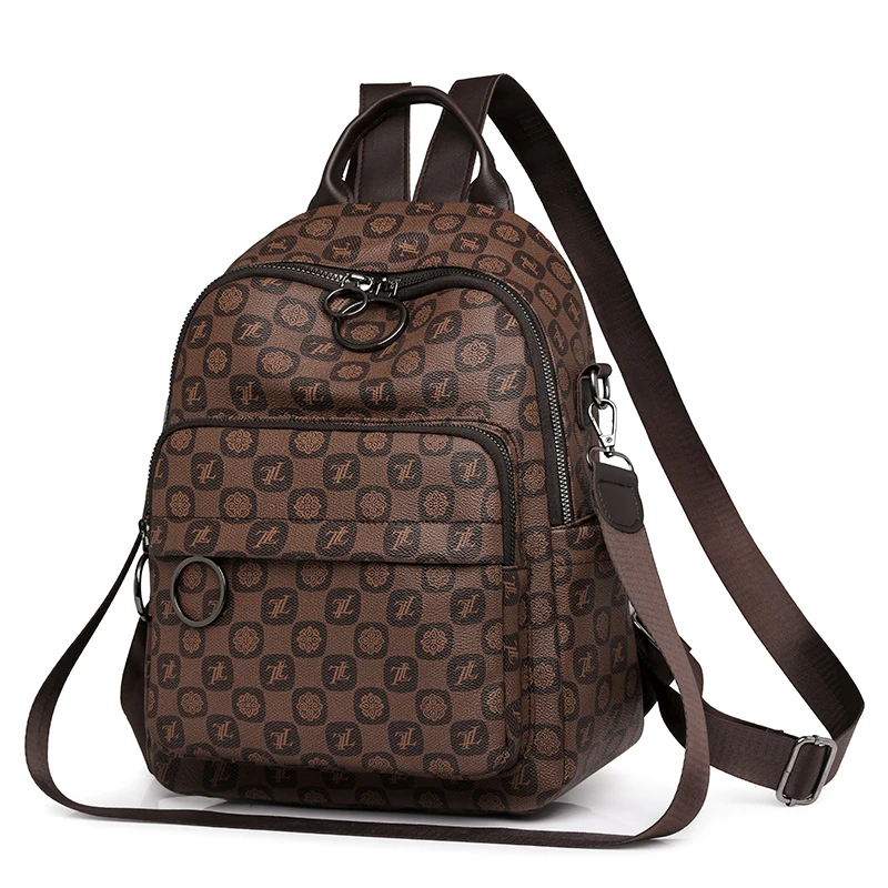 حقيبة ظهر كاجوال من الجلد الناعم من العلامة التجارية الأصلية للنساء حقائب ظهر عالية الجودة حقائب مدرسية للنساء في سن المراهقة