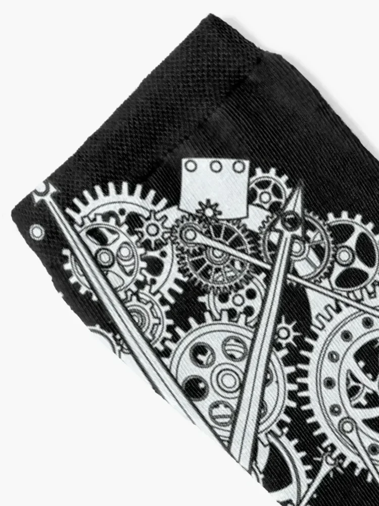 Time Waits For No One Clock Gears Socks funny gifts heated gifts funny sock Men's Socks Luxury Women's