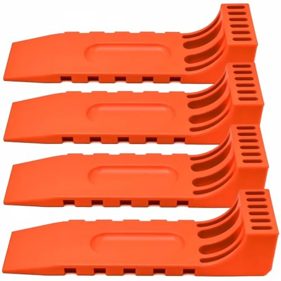 

® 4 Pack Interlocking Tire Skate for Tow Truck Rollback Wrecker Truck Neon Orange Color