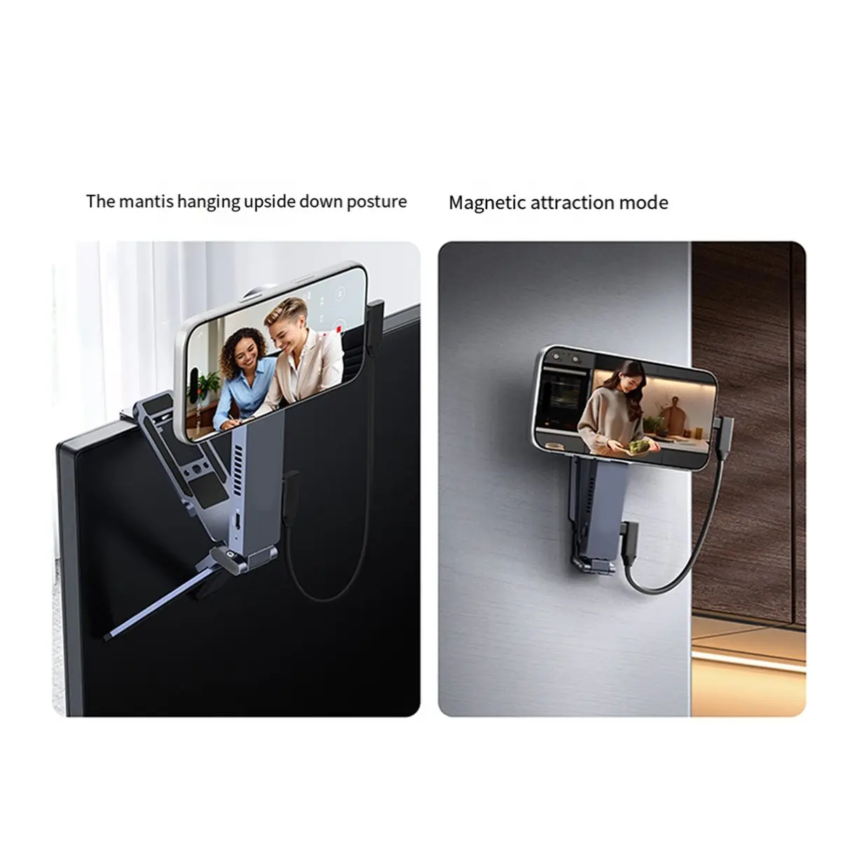 ▶○【On Sale】MA58 MagLock SSD Enclosure with Phone Stand, 2-in-1 Magnetic Phone Stand Selfie Stick SSD Enclosure