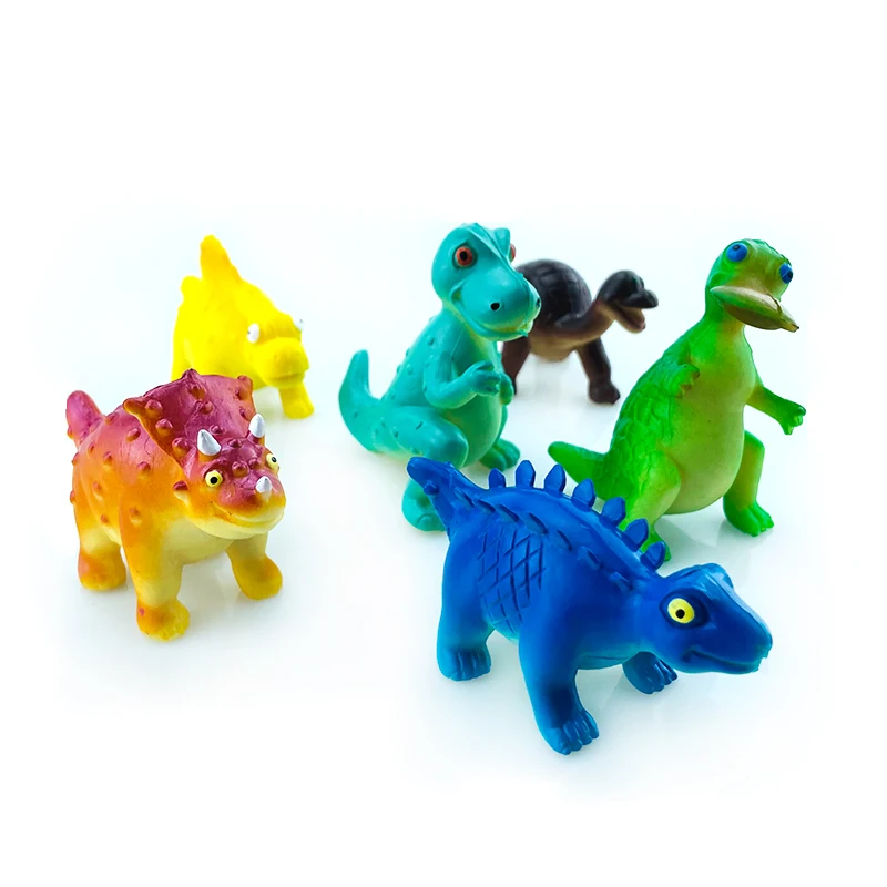 6 pz/set Mini simulazione animale dinosauro modello stegosauro hadrosaur Tyrannosaurus figure bambini giocattoli educativi cognitivi