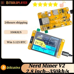 bitcoins nerd mijnwerker V2 2,8 inch ESP32 Smart Touch Display BTC Solo Mijnwerker 350KH/S Win 3.125 BTC Lotto Mijnwerker