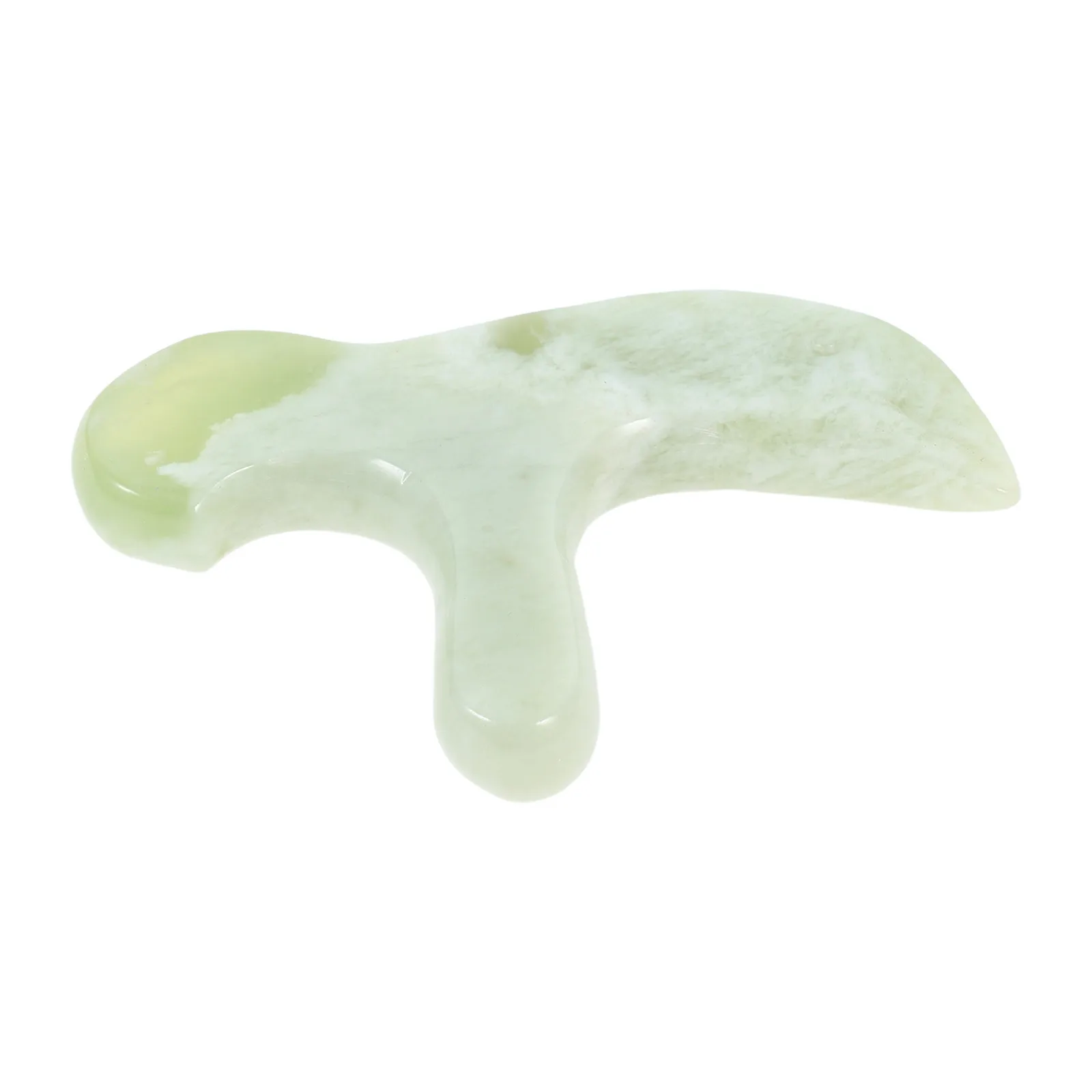 اليشم مدلك قدم أداة الحجر الطبيعي المحمولة التدليك اليدوي لعلاج نقاط الوخز سبا المنزل السفر الزناد نقطة غوا شا