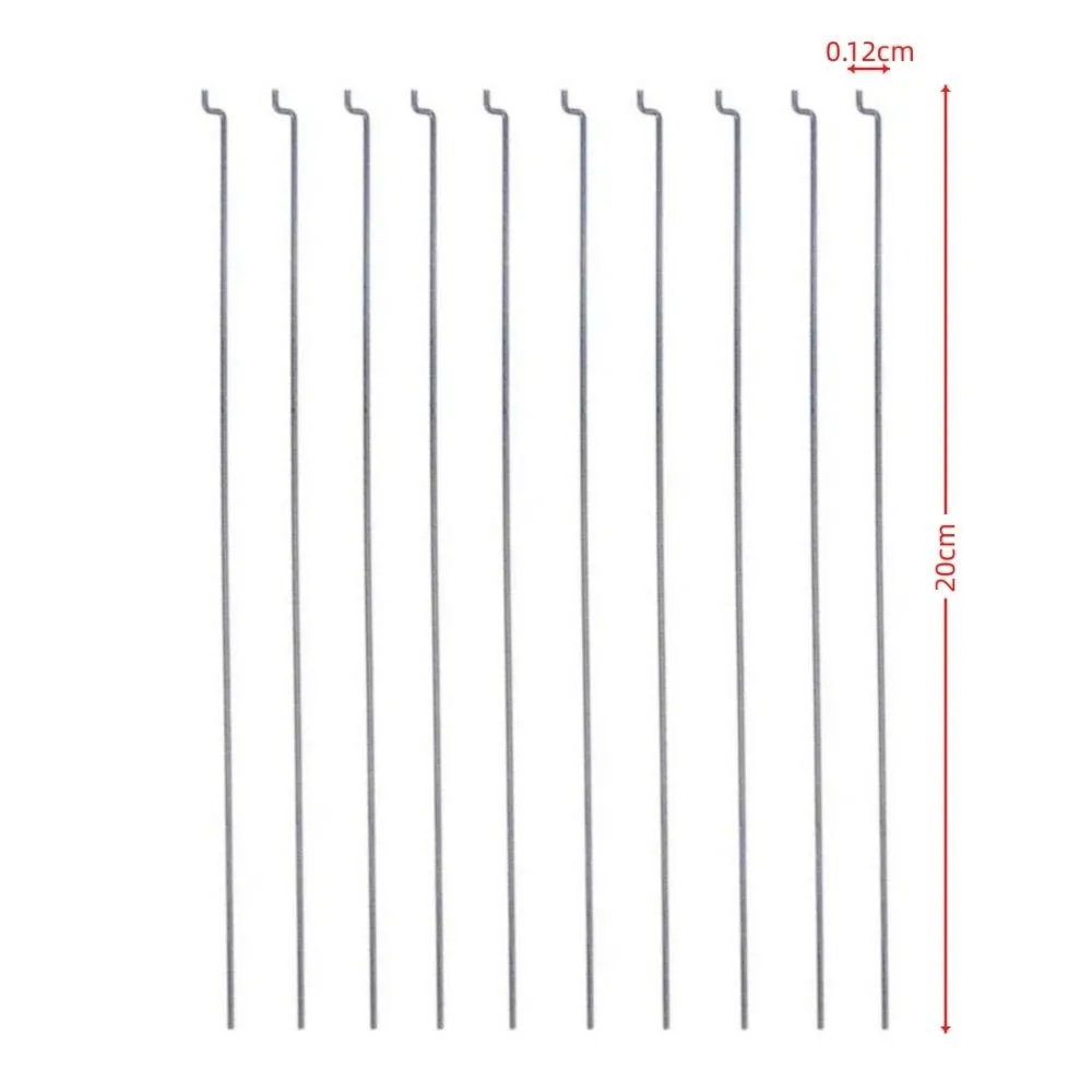 20 Stück langlebiger Z-Typ-Lenkgetriebehebel, Metalllänge 20 cm, Zugstange, Durchmesser 1,2 mm, RC-Flugzeugzubehör, Servohebel