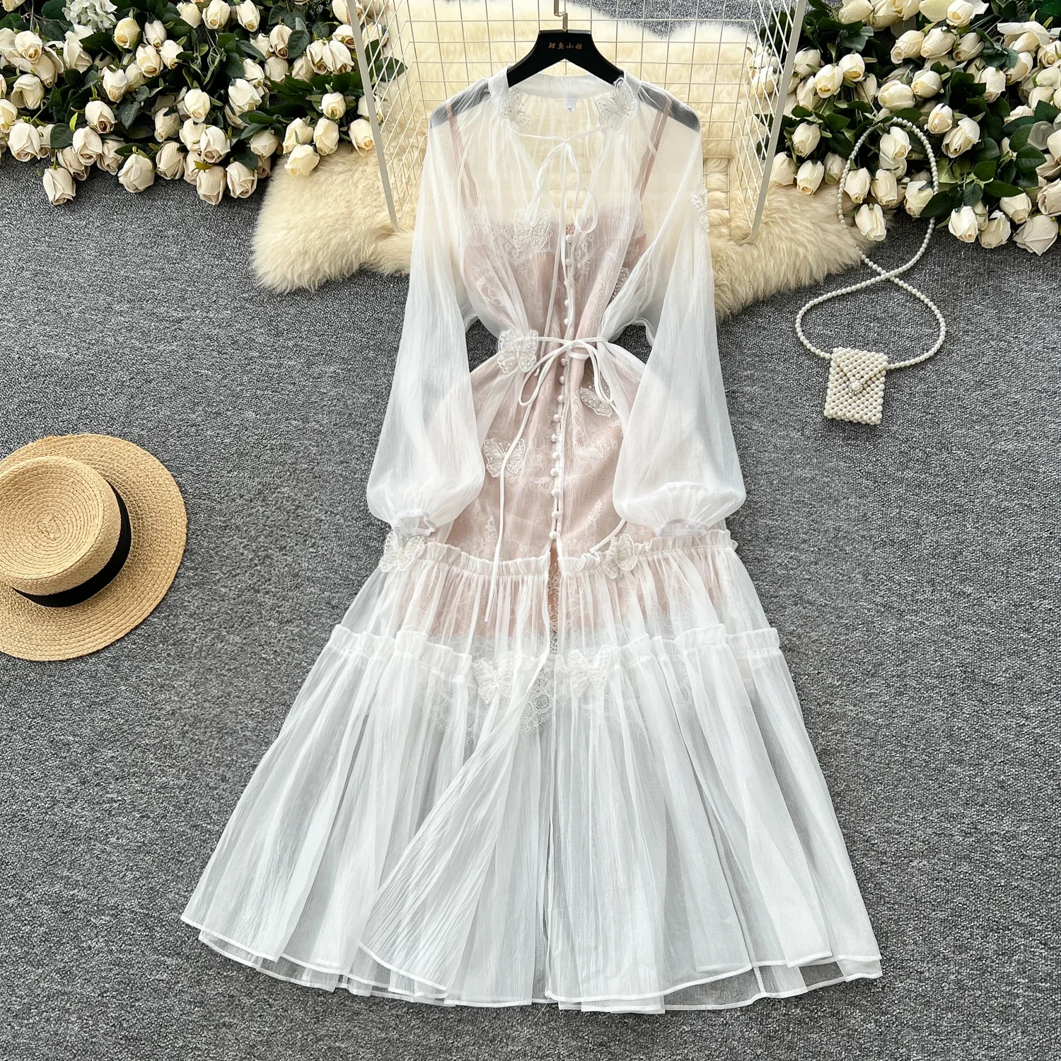 

Шикарное сетчатое трапециевидное платье с v-образным вырезом и сексуальным принтом, свободный вечерний халат, женское винтажное церемониальное платье