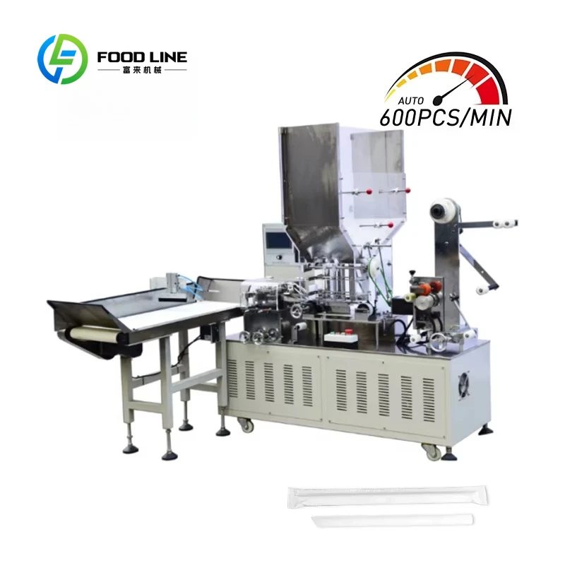 Customized High Speed Fully Automatic Straw Packing Machine for Beverage Straw Packaging Production Line