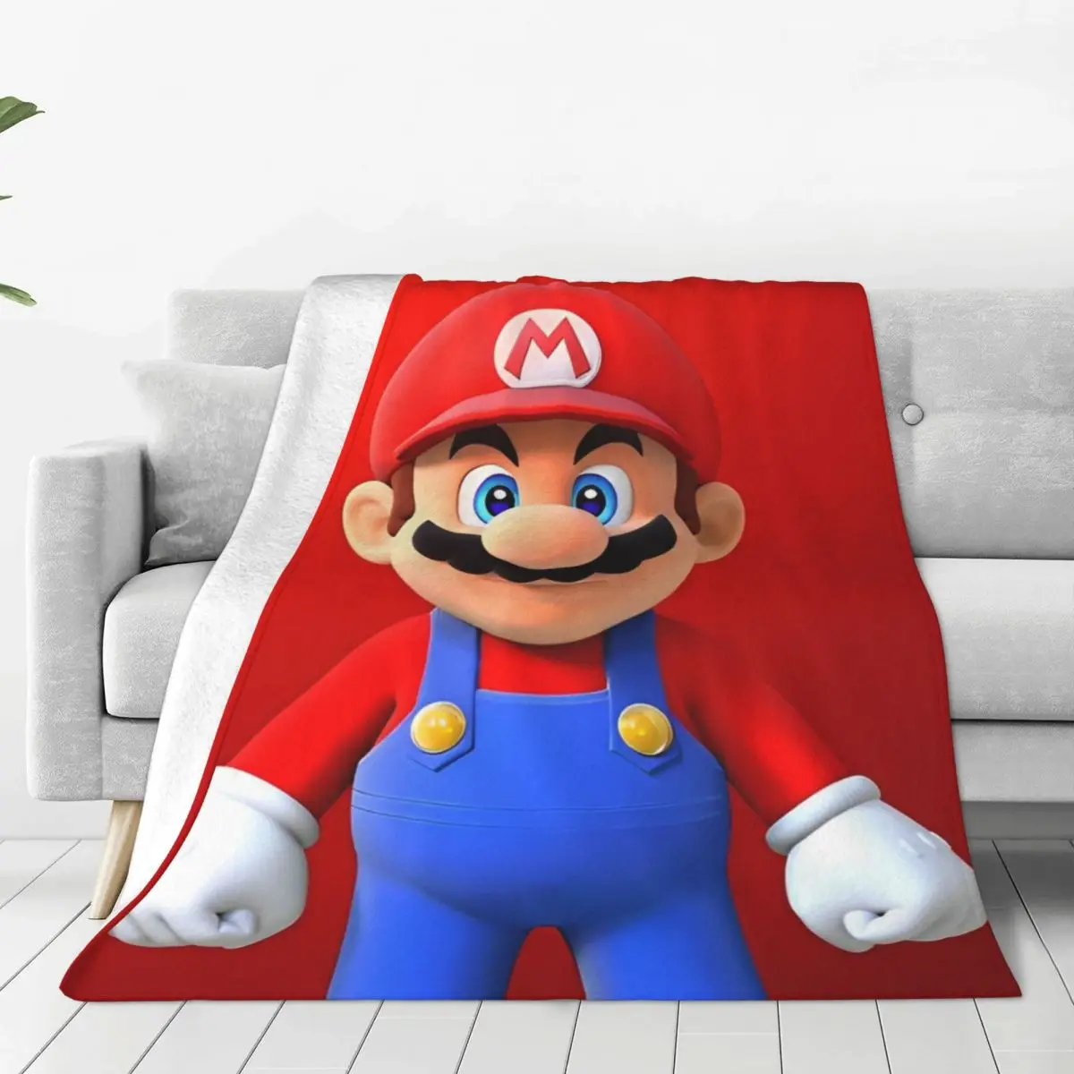 Cartoon M-marioes Blanket Super Soft Novelty Plush Throw Blanket For Living Room Decorative Flannel Bedspread Bed Cover