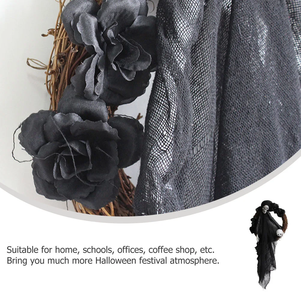 

Halloween Ghost Wreath Creative Hanging Decoration for Door Wall Festival Party Home Office School Cafe Decor Pendant Garland