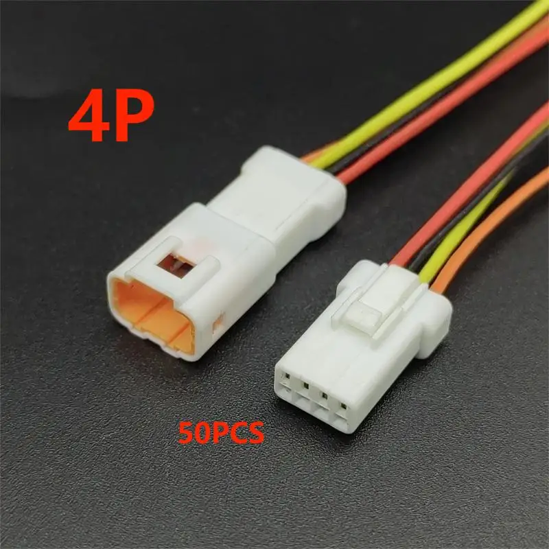 50PCS 2P 3P 4P 6P 8P 0.6 MM Waterproof Wire Connector Plug Male And Female Socket With Cable JST JWPF Electrical C