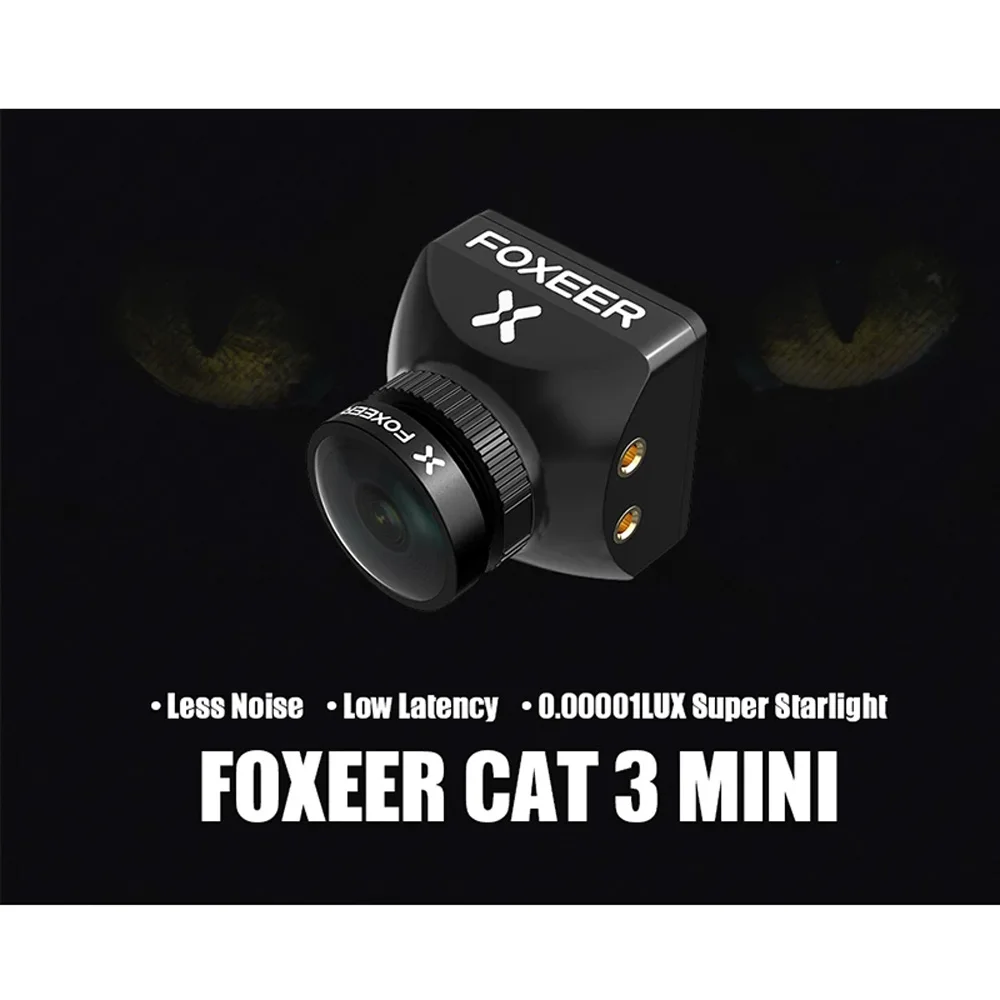 Foxeer Mini / Micro cat 3 Night Flight low latency 1/3\'\' Sensor 16:9/4:3 P/N Switchable Starlight FPV Camera for FPV drone