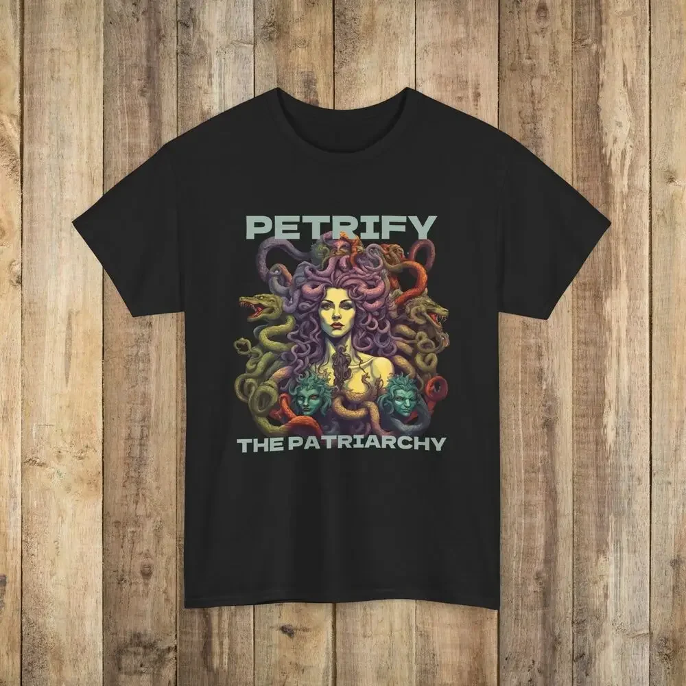 

Petrify the Patriarchy wiccan occult mythology T-shirt Tees High Quality 100%Cotton Short Sleeve