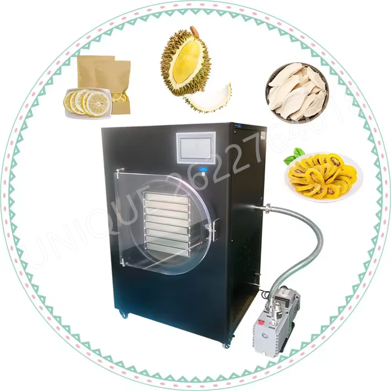 Commercial Vacuum Fruit Food Freeze Drying Machine 1-2kg Frozen Vegetables Dried Strawberry Vacuum Drying Machine