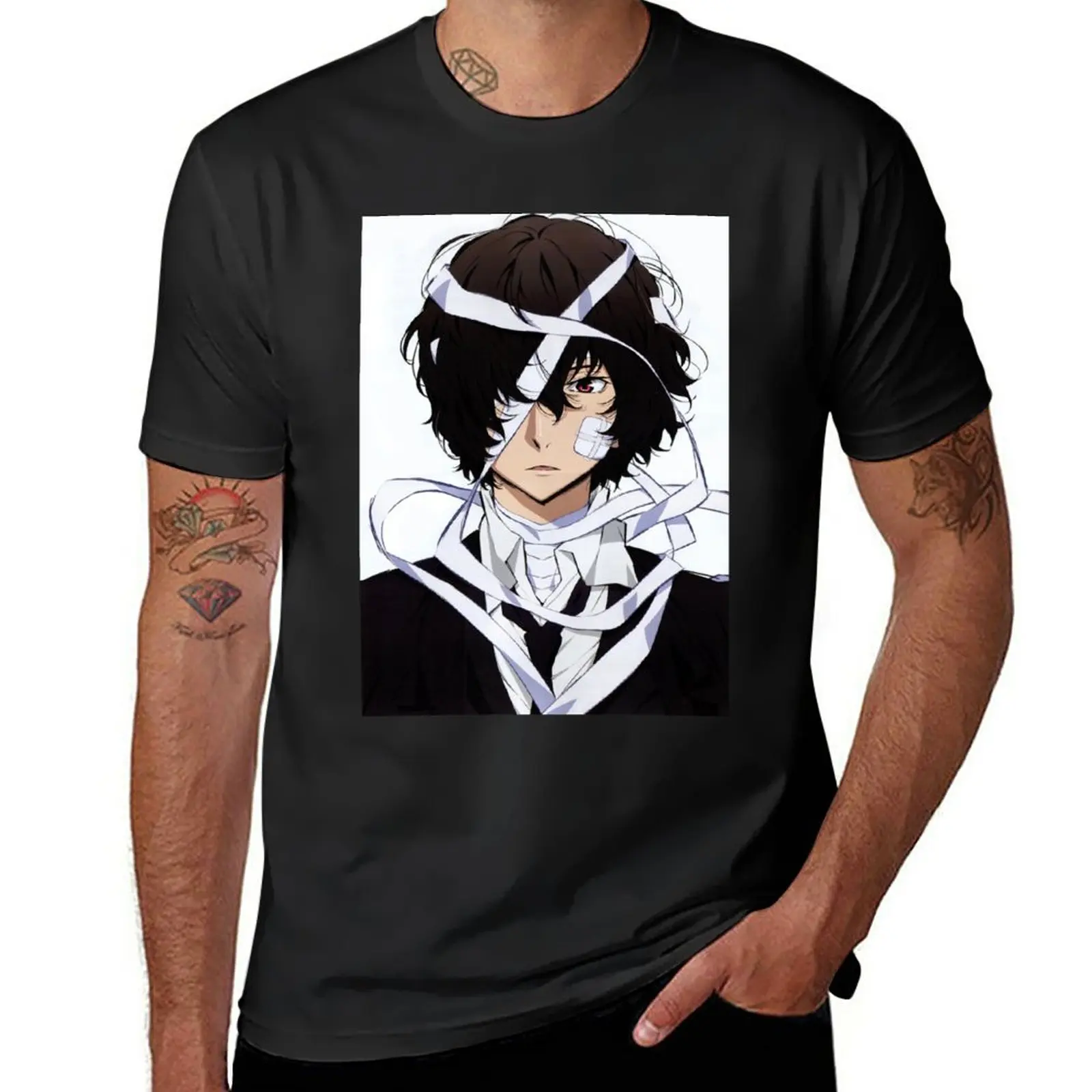 

New Dazai Osamu T-Shirt custom t shirt anime clothes oversized t shirts mens tall t shirts