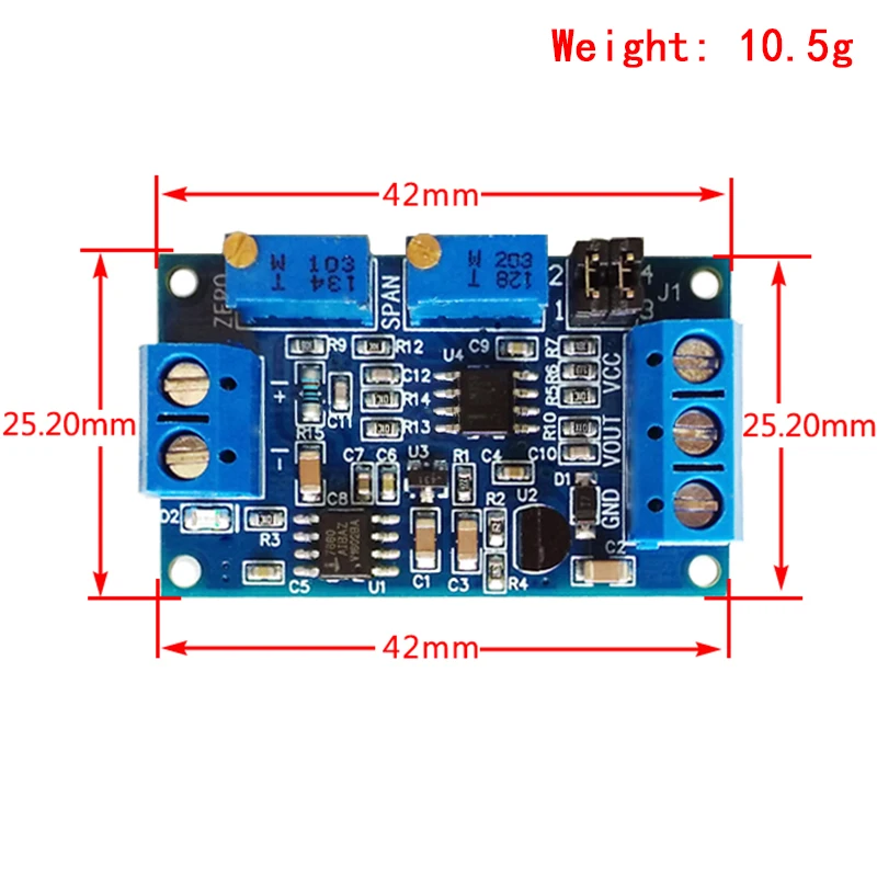 Current To Voltage Module 0 -20mA/4 -20mA to 0- 3.3V/0 -5V/0 -10V Voltage Transmitter Signal Converter Module