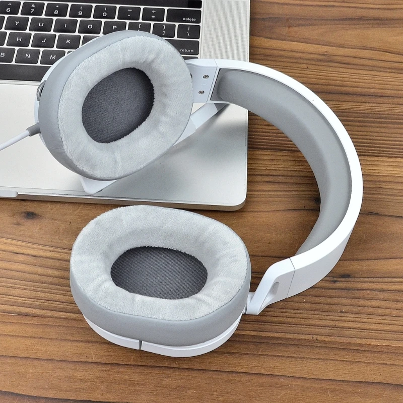 Almohadillas para auriculares HS55 HS65, almohadillas seda helada/cuero