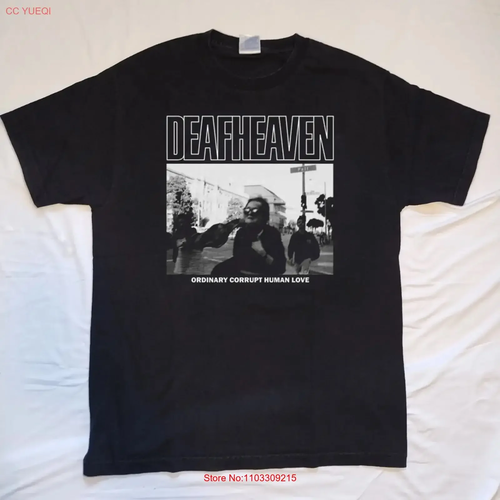 Deafheaven Band Schwarzes T-Shirt in den Größen S bis 4XL für Fans, Vintage-Stil, gewaschen, stilvolles Streetwear-Oberteil für den Alltag, weich
