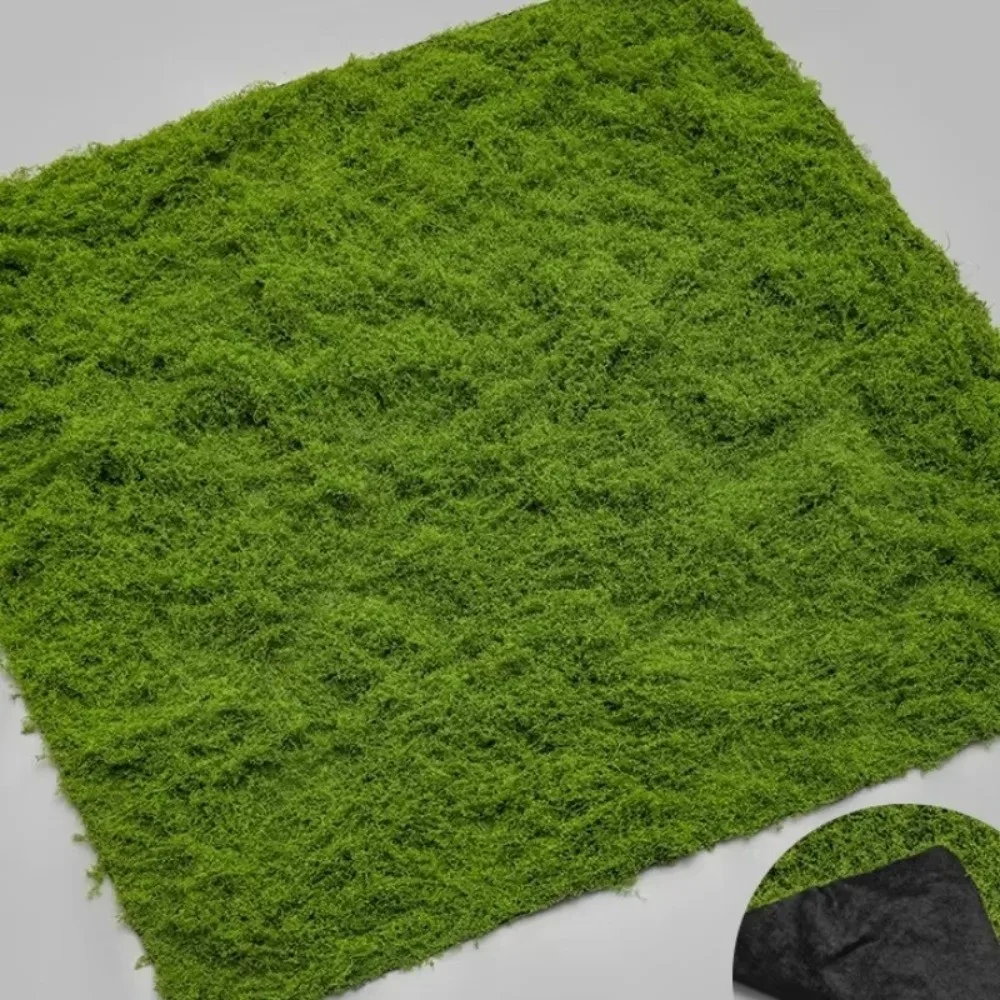 DIY Artificial Grass Rug Durable No Watering Artificial Moss Pad Year-round Green Realistic Simulation Moss Sheet Gardens