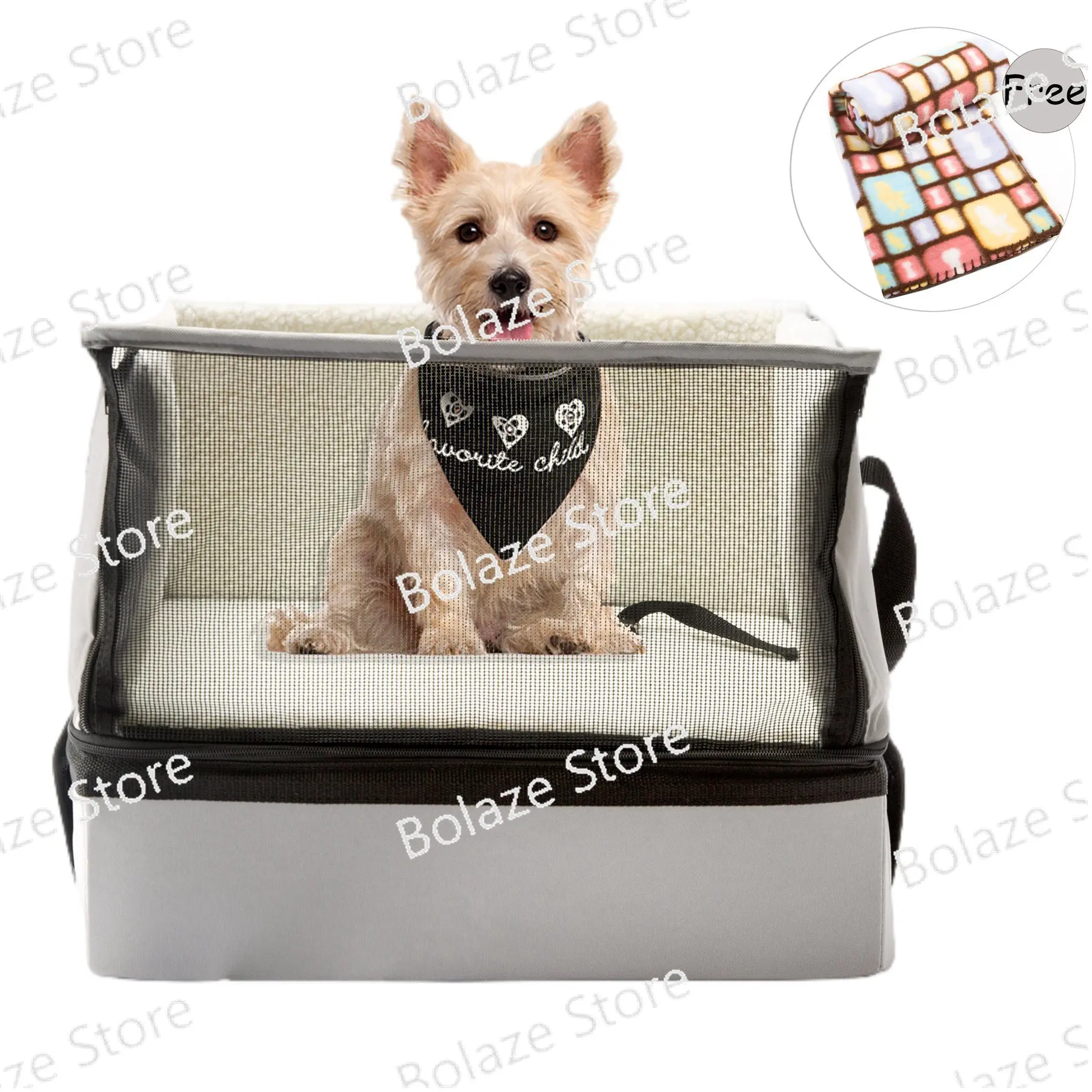 

Pet Dog Car Carrier Seat Bag Warm Mesh Basket Folding Hammock Safe Car Armrest Box Booster Kennel Bed For Dog Cat Travel