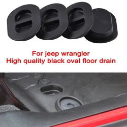 4PCS Black Rubber Oval Floor Pan Drain Plug Fit For Jeep Wrangler JK JL 2014-2020 Car Accessory