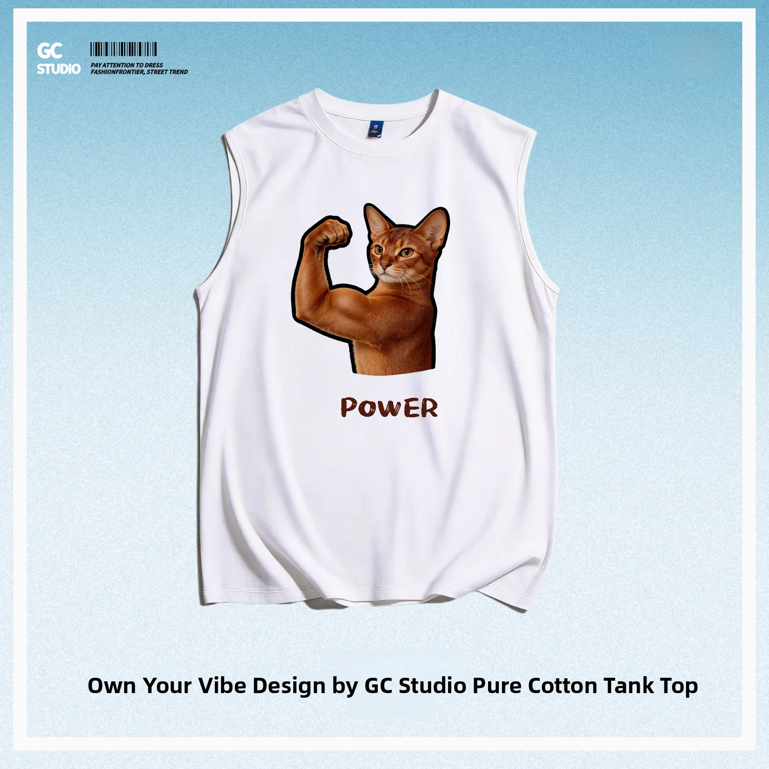 Men's Cotton Fitness Tank Top Breathable Muscle Gym Sportswear Cute Doggy Creative Funny Print round Neck Casual Style