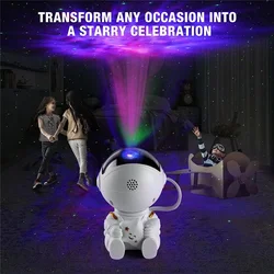 Astronaut Galaxy Starry Sky Projector Night Light Remote Control Projection Lamps For Bedroom Home Part Kids Birthday Gift