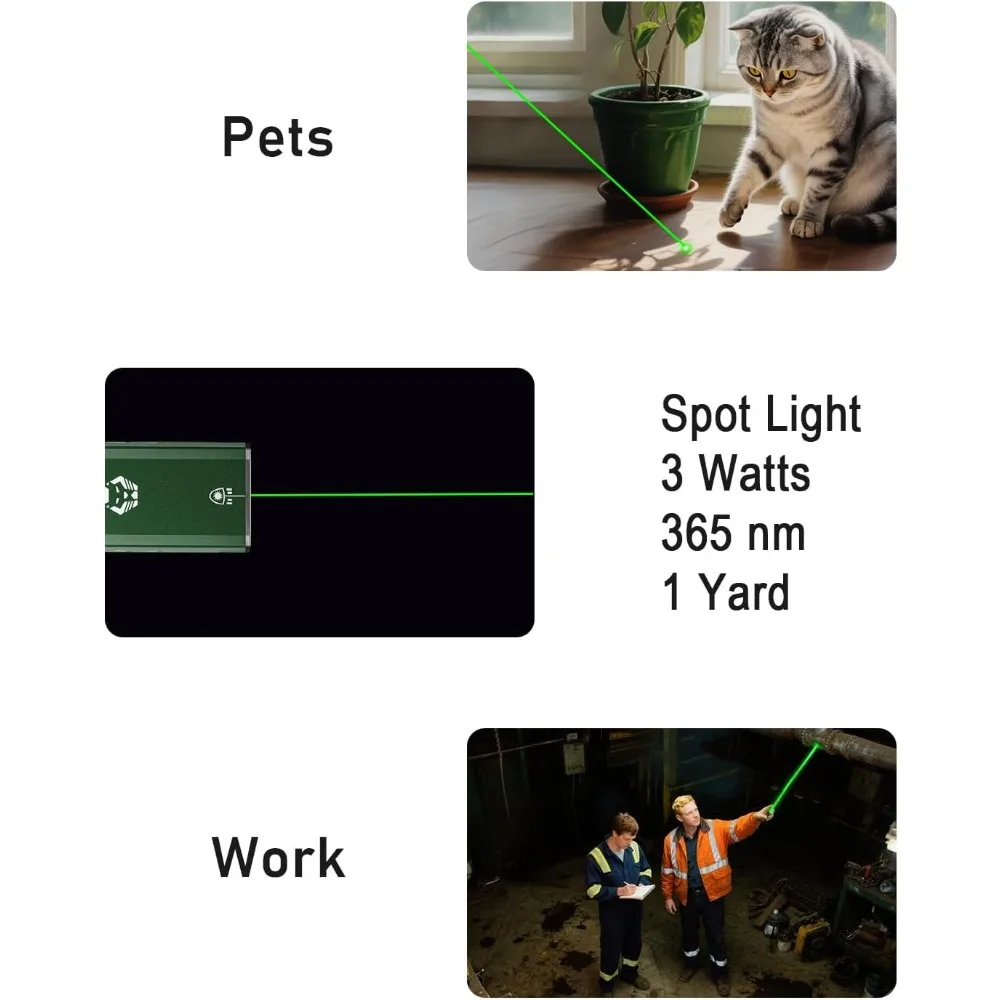 EDC Flashlight 1500 Lumen White Green Beam 365nm UV USB C Rechargeable Triple Sidelight for Outdoor Work Signaling