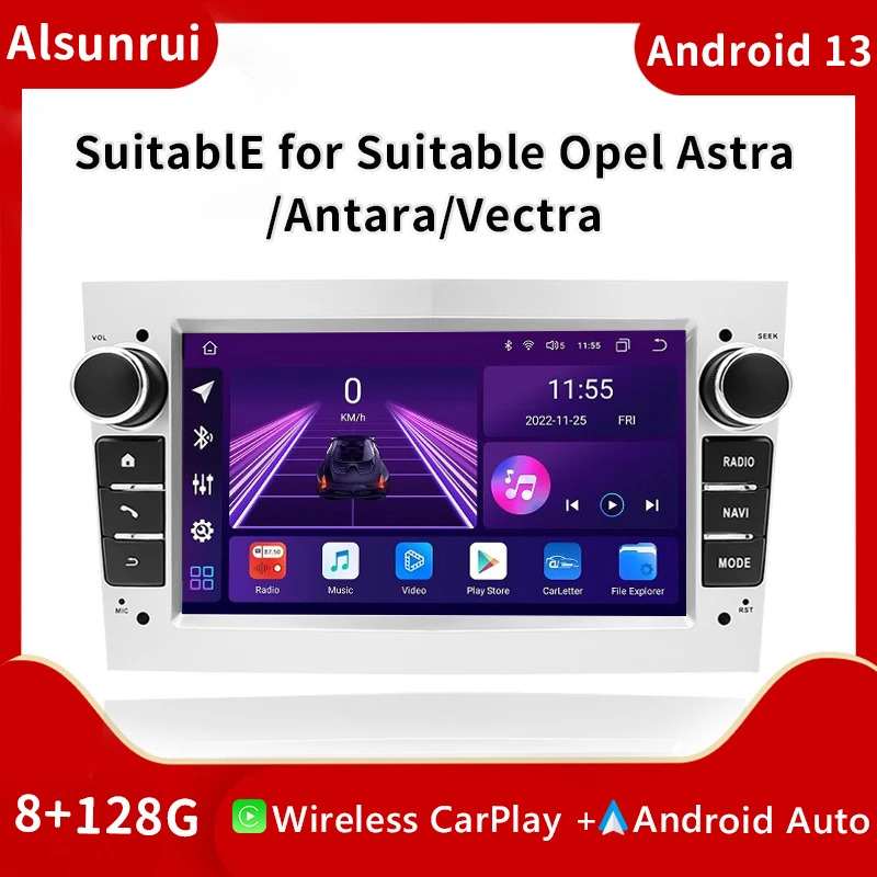 

Car Radio 2 din Android 13 For Opel Vectra C Zafira B Corsa D C Astra H G Jvivaro Meriva Multimedia Stereo Audio GPS Navigation