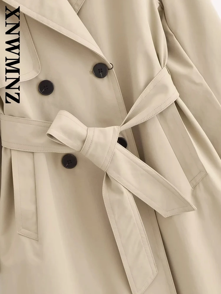 XNWMNZ-Manteau à double boutonnage à col cranté pour femme, manteau à manches longues, haut solide, vêtements décontractés, vêtements vintage, nouveau, automne, hiver, 2024